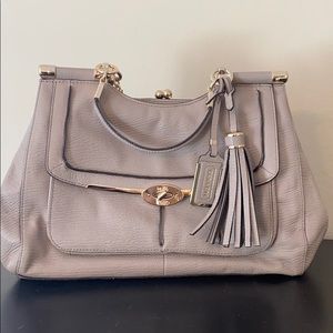 Coach Taupe Clutch Leather bag